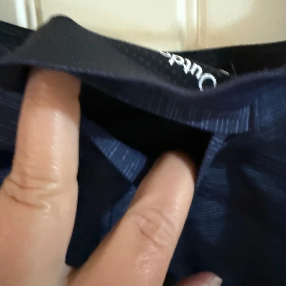 Outdoor Voices Athletic‎ Leggings Black Heather Blue Side Panel Size S